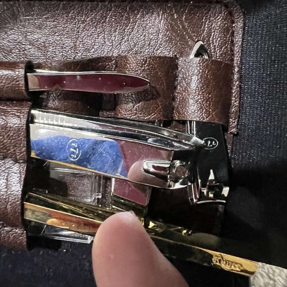 Vtg Royce NY Noymer Mens Grooming Kit Shave Manicure Leather Kit Razor Travel - Picture 7 of 11